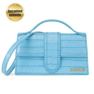 Jacquemus Light Blue Leather Handbag
